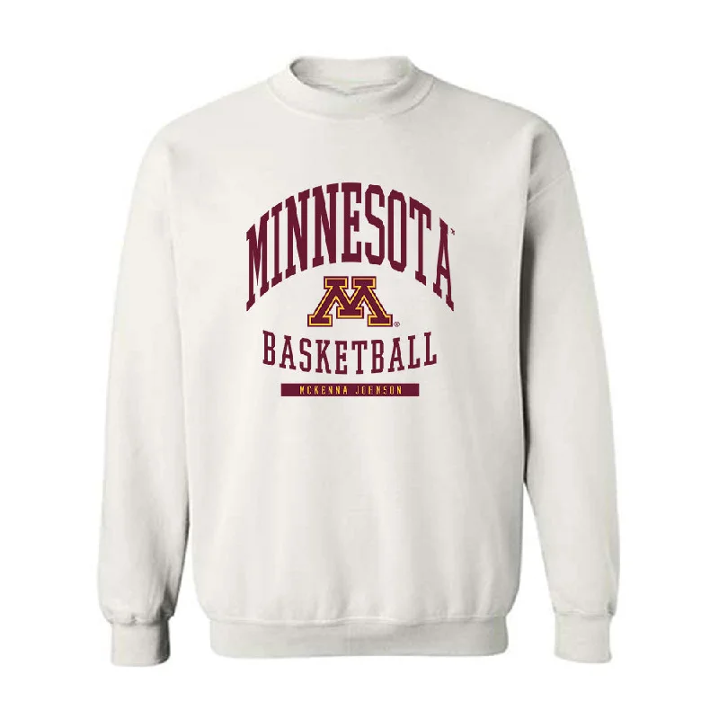 Minnesota - NCAA Women's Basketball : McKenna Johnson - Classic Fashion Shersey Crewneck Sweatshirt Hoodie with Hem Elastic Stretchable Comfortable