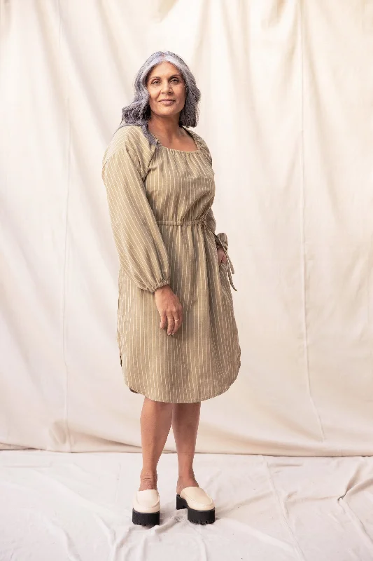 Rose Dress | Moss Stripe Tunics Fall fleece