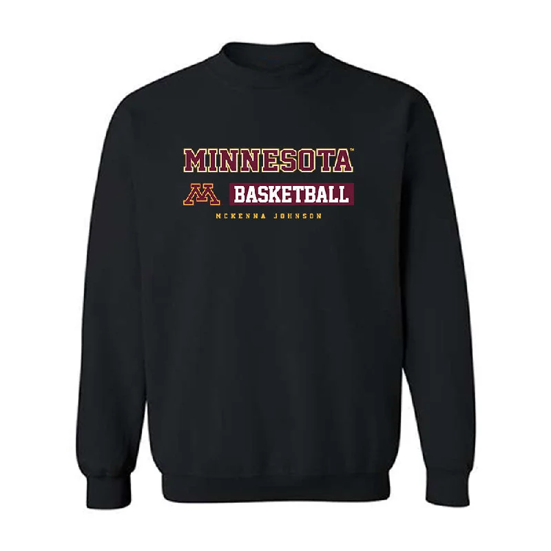 Minnesota - NCAA Women's Basketball : McKenna Johnson - Classic Fashion Shersey Crewneck Sweatshirt Hoodie with Hem Drawcord Adjustable Customizable