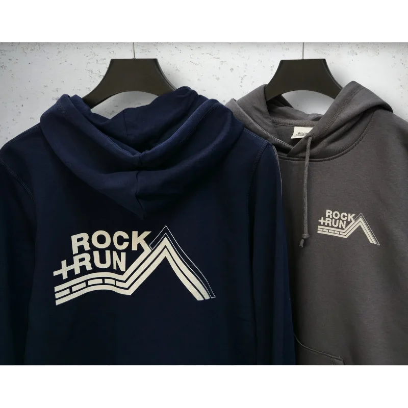 Rock+Run Retro Logo Hoodie - Unisex Hoodie with Strings Custom Fit Adjustable
