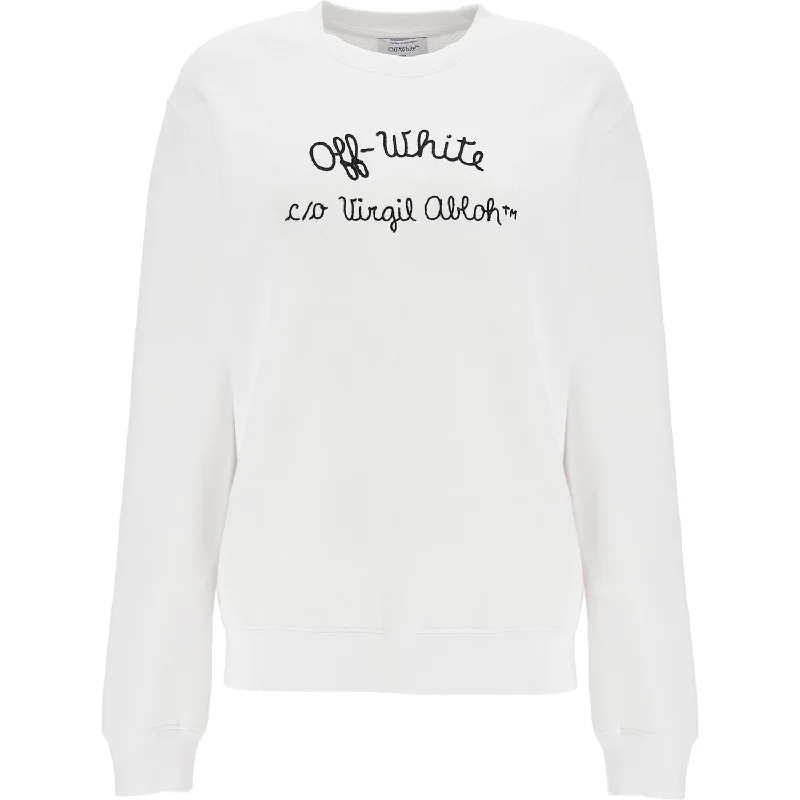 Off White Off-White crewneck sweatshirt with Hoodie with Illustration Artistic Creative