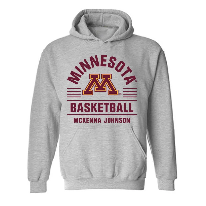 Minnesota - NCAA Women's Basketball : McKenna Johnson - Classic Fashion Shersey Hooded Sweatshirt Hoodie Jacket Zipper Layering