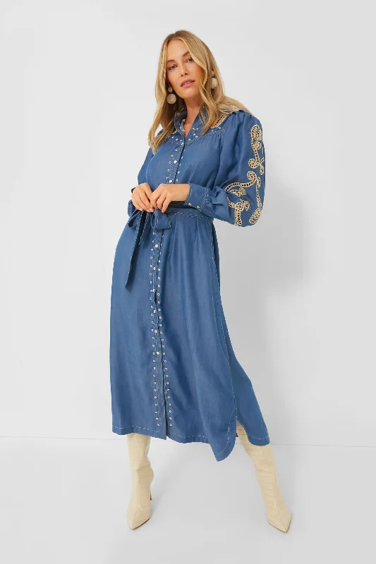 Denim Luna Dress Tunics Favorite customer
