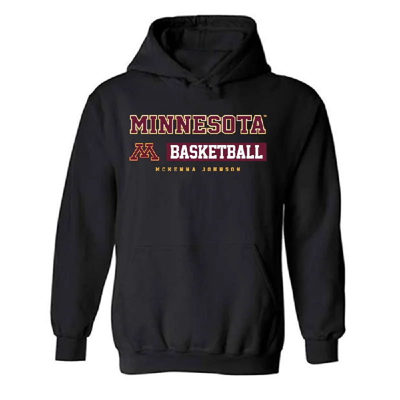 Minnesota - NCAA Women's Basketball : McKenna Johnson - Classic Fashion Shersey Hooded Sweatshirt Hoodie with Hem Contrast Bold Stylish