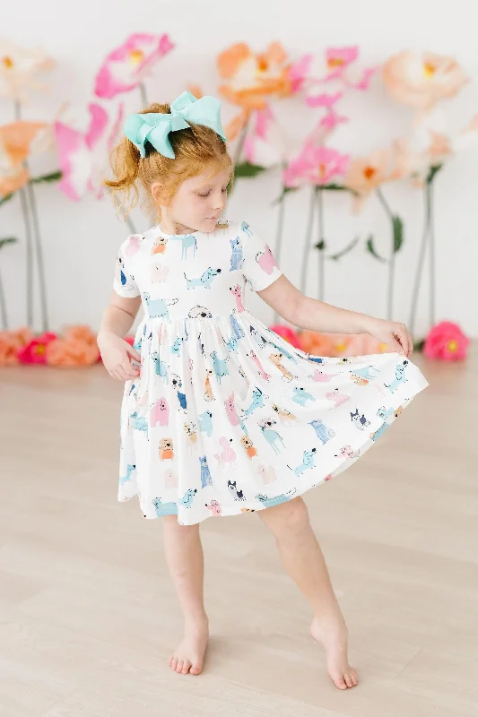 Puppy Pals S/S Pocket Twirl Dress Tunics Essential wardrobe