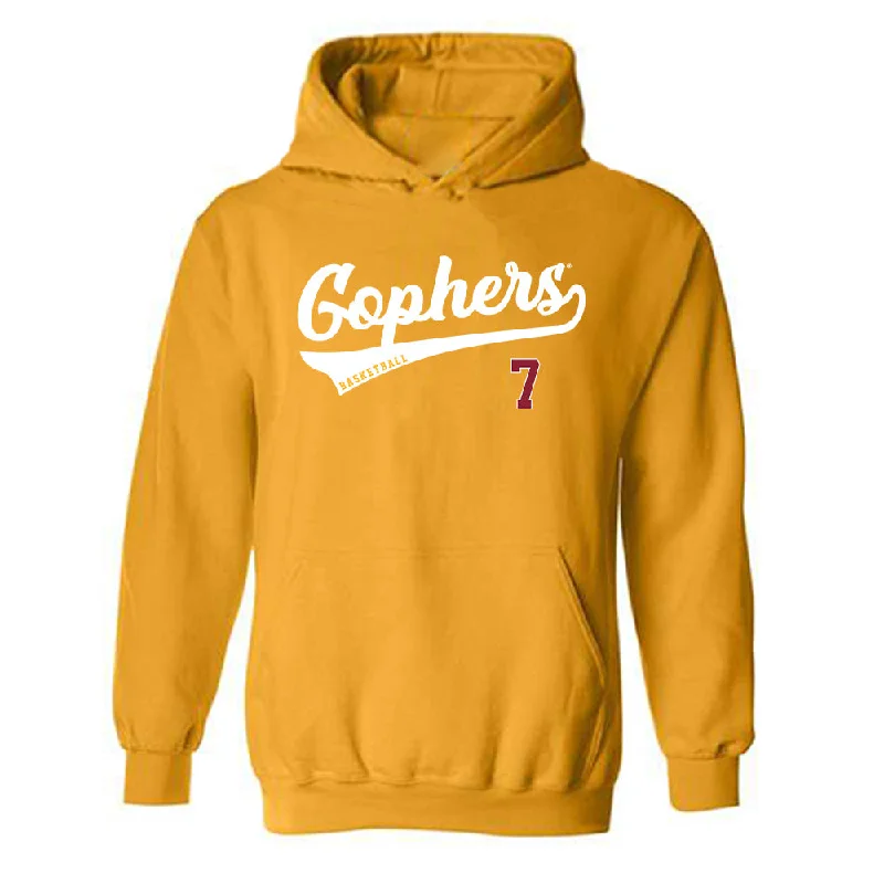 Minnesota - NCAA Women's Basketball : McKenna Johnson - Classic Shersey Hooded Sweatshirt Hoodie with Hem Frayed Vintage Worn