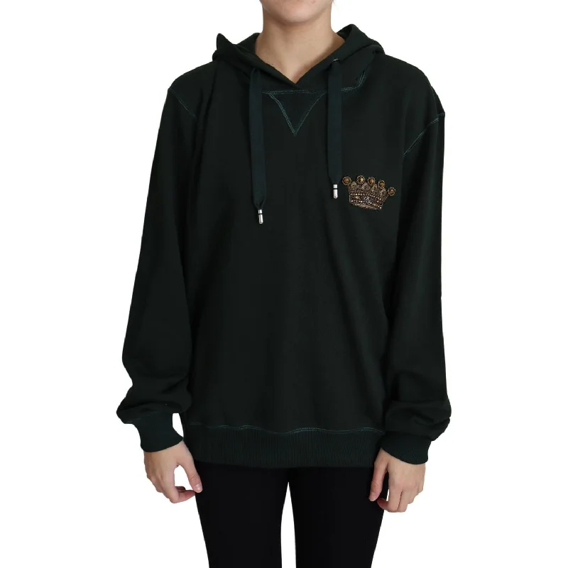 Dolce & Gabbana Regal Crown Embroidered Hoodie Hoodie with Hidden Zipper Minimalist Clean Dolce & Gabbana Regal Crown Embroidered Hoodie Hoodie with Hidden Zipper Minimalist Clean