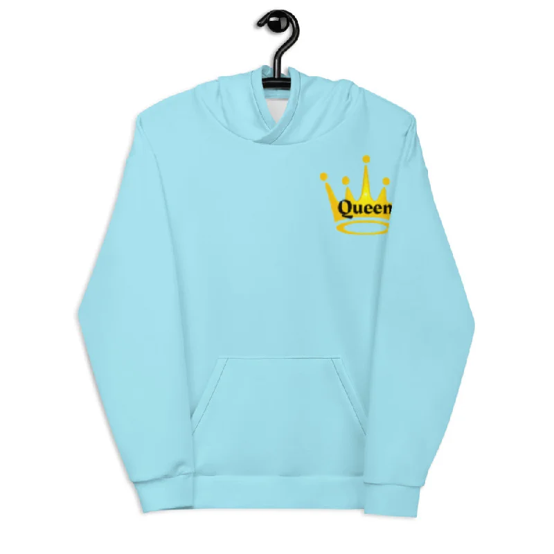 Queen Unisex Hoodie Hoodie with Slit Hem Functional Movement