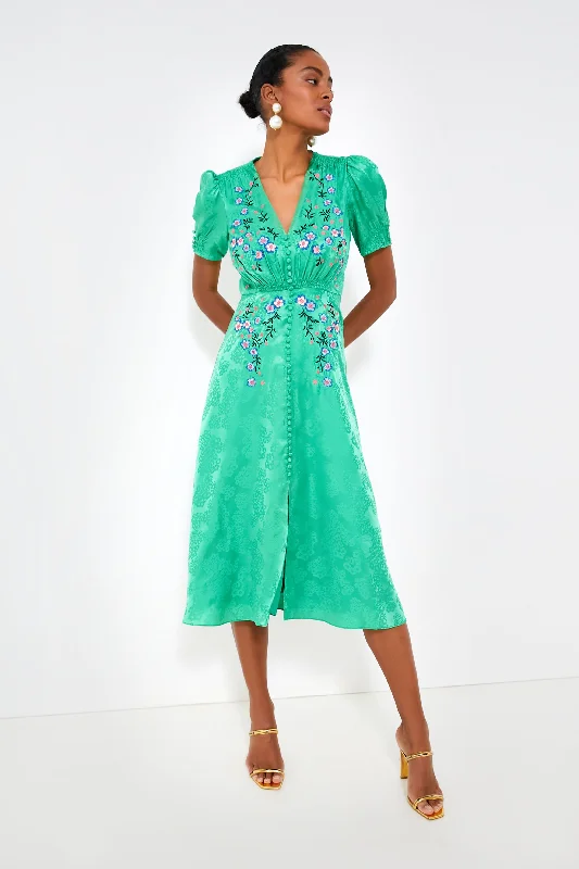 Kelly Green Lea Dress Tunics Stylish elegant