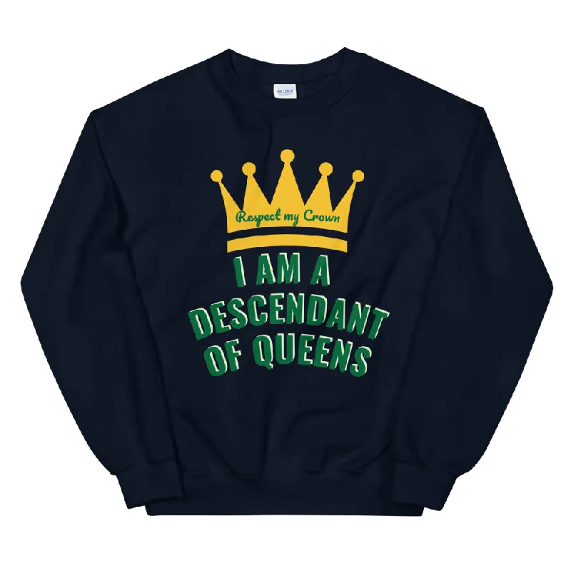 Queen Unisex Sweatshirt Hoodie with Hem Contrast Bold Stylish