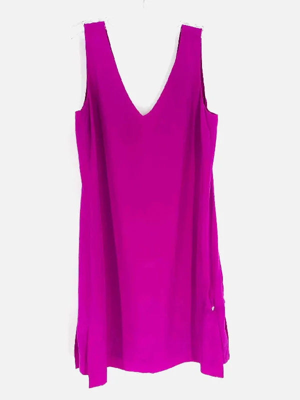 Cynthia Rowley Size 6 Magenta Solid Silk Designer Dress Tunics Running lightweight