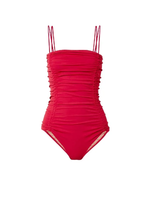 Helena Swimsuit Raspberry Beachy Ruffle Bikini