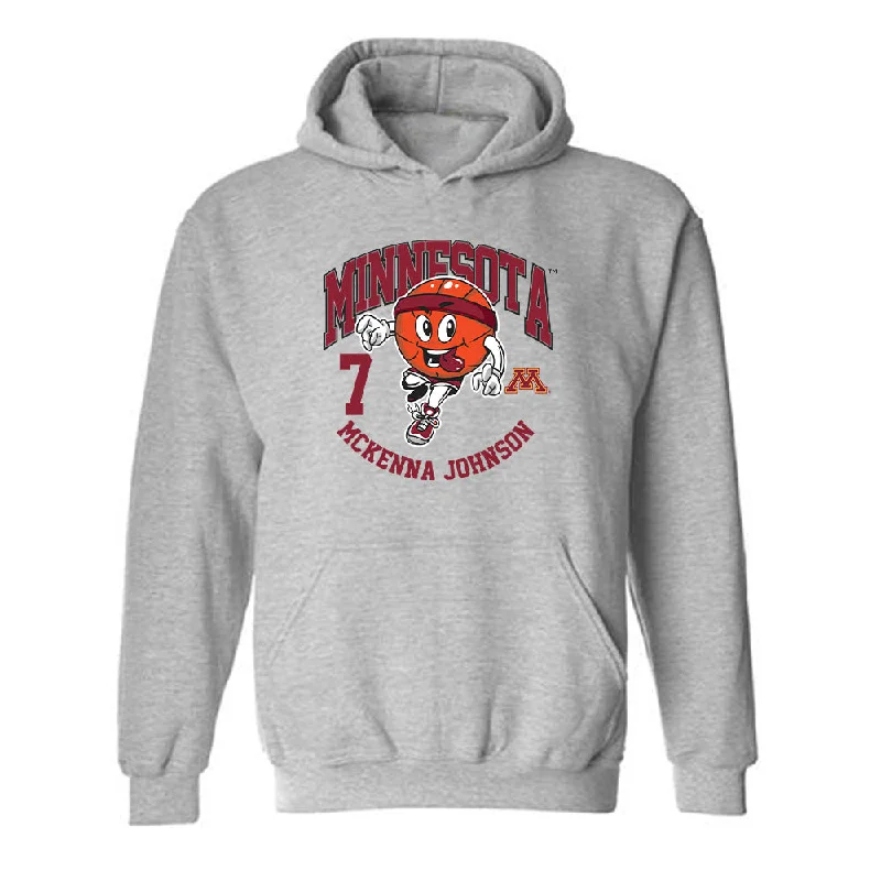 Minnesota - NCAA Women's Basketball : McKenna Johnson - Fashion Shersey Hooded Sweatshirt Hoodie with Back Slit Movement Comfort