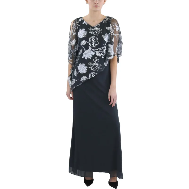 Womens Full Length Overlay Evening Dress Tunics Sale discount