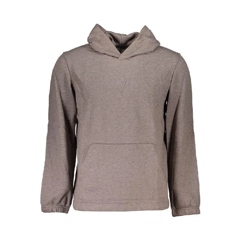Calvin Klein Sleek Long Sleeved Hooded Sweatshirt Hoodie with Toggle Buttons Decorative Unique Calvin Klein Sleek Long Sleeved Hooded Sweatshirt Hoodie with Toggle Buttons Decorative Unique
