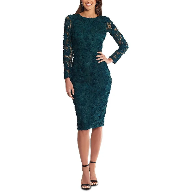 Xscape Womens Lace Overlay Knee-Length Sheath Dress Tunics Cozy soft