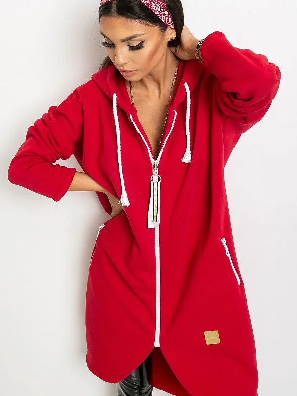 Sweatshirt Relevance Hoodie with Ribbed Neckline Snug Warm