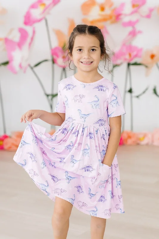 Jurassic Joy S/S Pocket Twirl Dress Tunics Polka dots