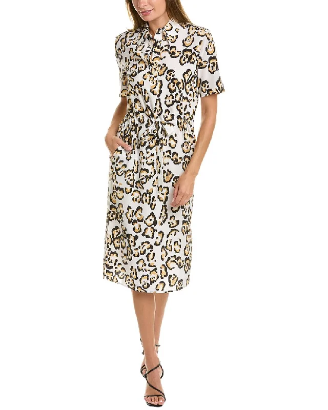St. John Printed Silk Dress Tunics Versatile functional