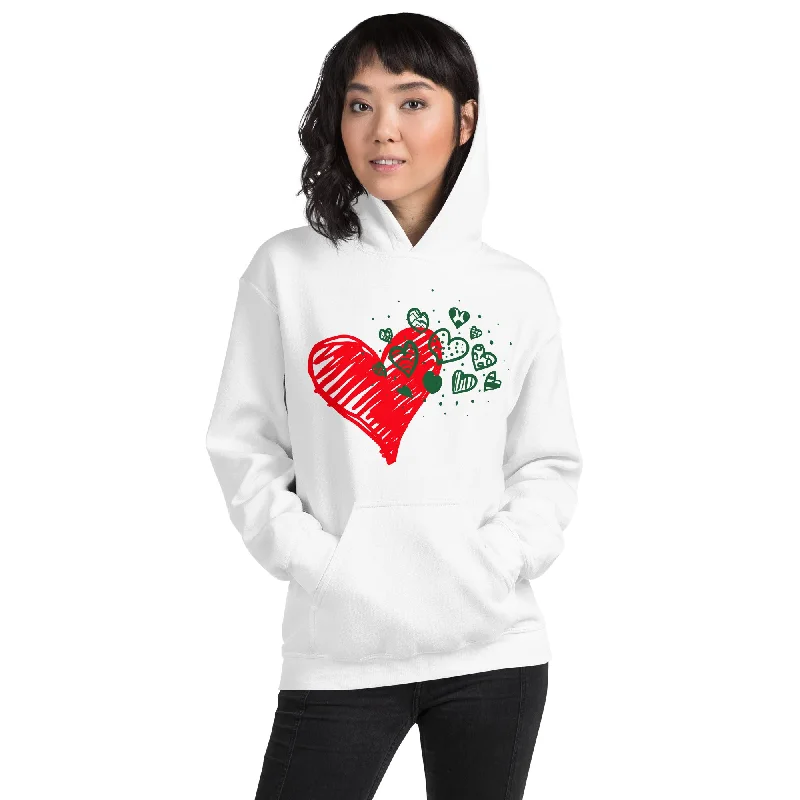 Sweetheart Hearts Unisex Heavy Blend Hooded Sweatshirt Hoodie with Monochrome Minimalist Simple Sweetheart Hearts Unisex Heavy Blend Hooded Sweatshirt Hoodie with Monochrome Minimalist Simple
