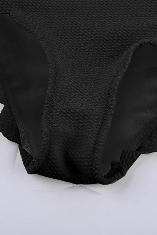 Elegant Swimsuit with Scalloped Detail Sexy Cutout Swimsuit