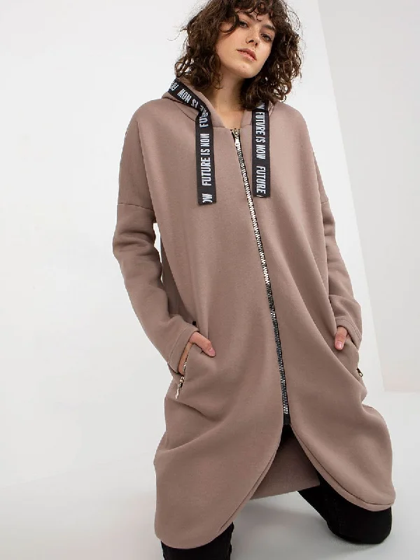 Sweatshirt Relevance Hoodie with Mock Neck Collared Structured