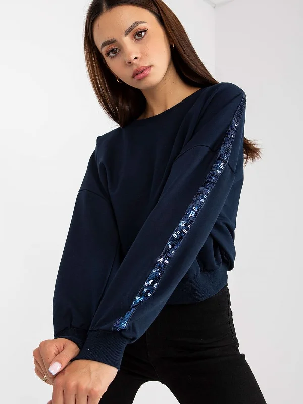 Sweatshirt Rue Paris Hoodie with Elastic Waist Stretchable Comfortable