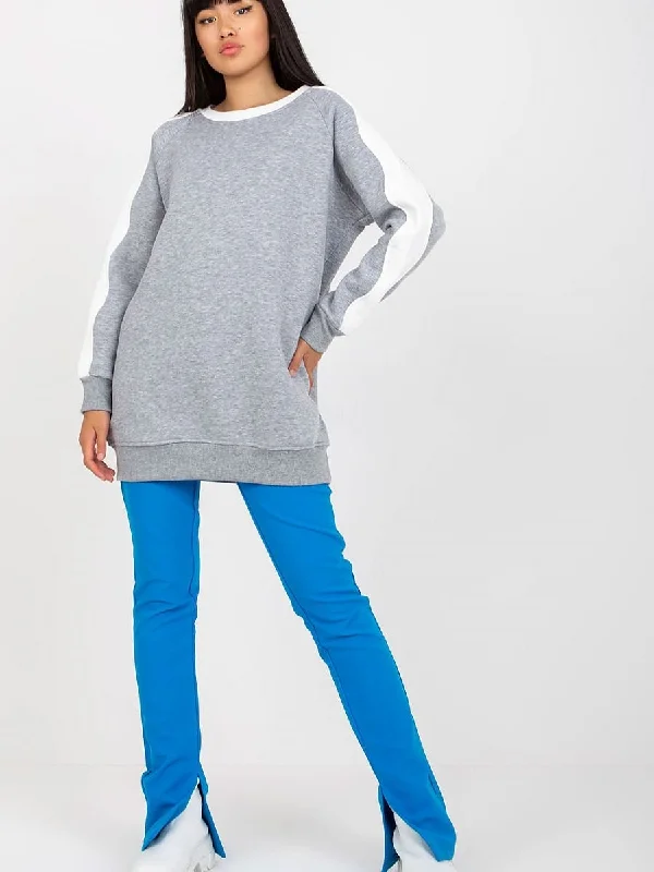 Sweatshirt Rue Paris Hoodie with Ribbed Cuffs Snug Fit Comfort
