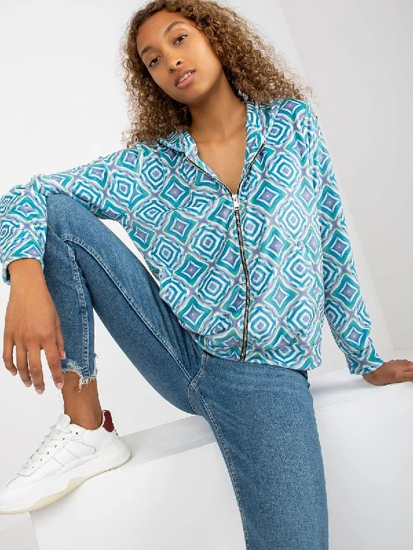 Sweatshirt Rue Paris Cotton Hoodie Fleece Lining Warmth