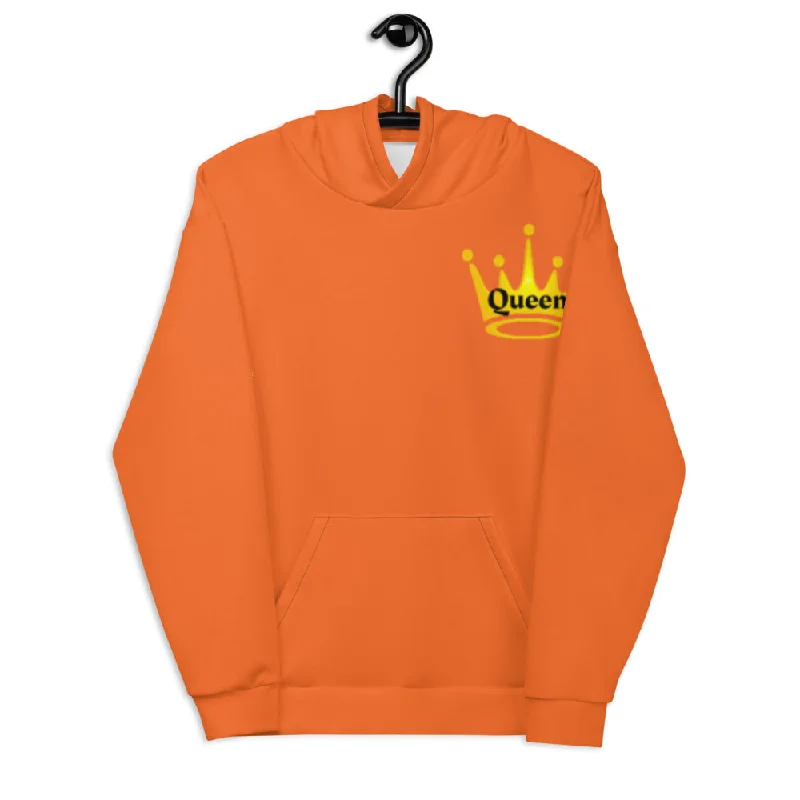 Queen Unisex Hoodie Hoodie with Tied Waist Feminine Flattering