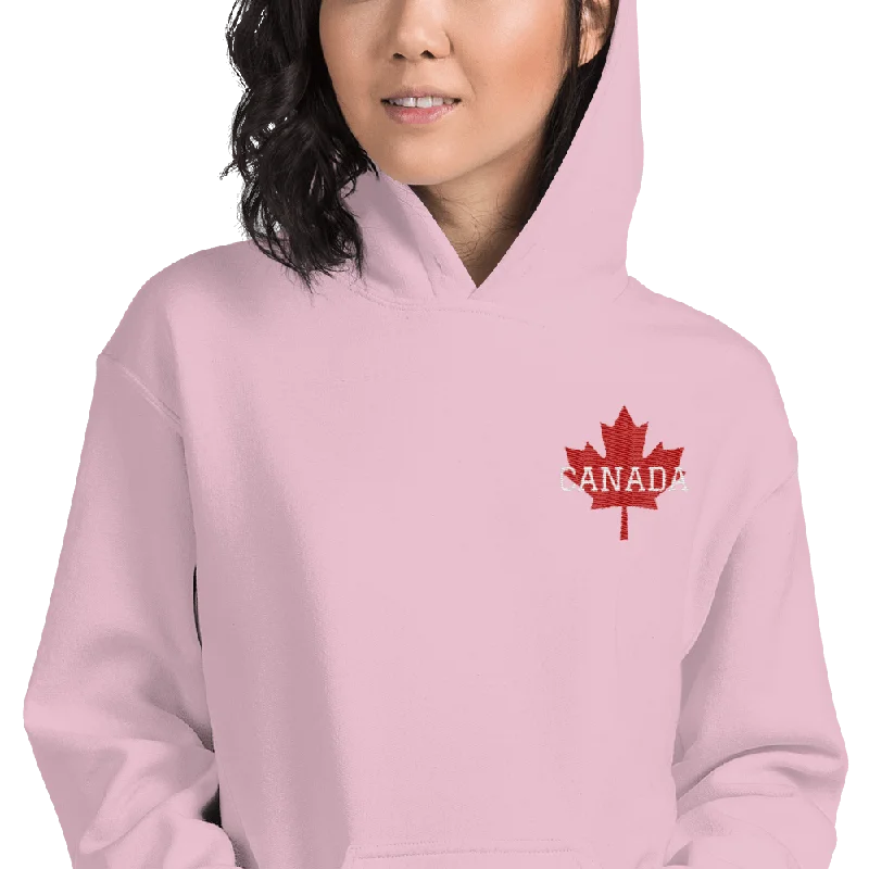 Bold CANADA Maple Leaf Embroidered Unisex Heavy Blend Hoodie Hoodie with Frayed Bohemian Relaxed Bold CANADA Maple Leaf Embroidered Unisex Heavy Blend Hoodie Hoodie with Frayed Bohemian Relaxed