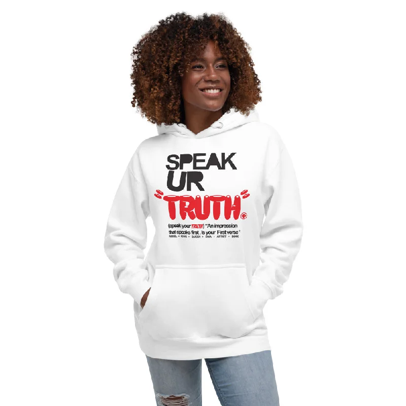 Speak ur Truth Hoodie Hoodie with Applique Textured Unique