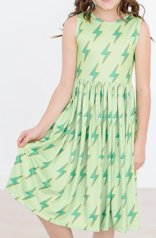 SALE Neon Lightning Tank Twirl Dress Tunics Corduroy durable