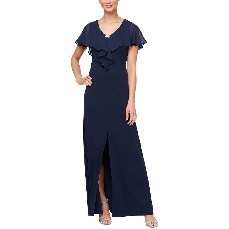 Petites Womens Full Length Embellished Evening Dress Tunics Review highly