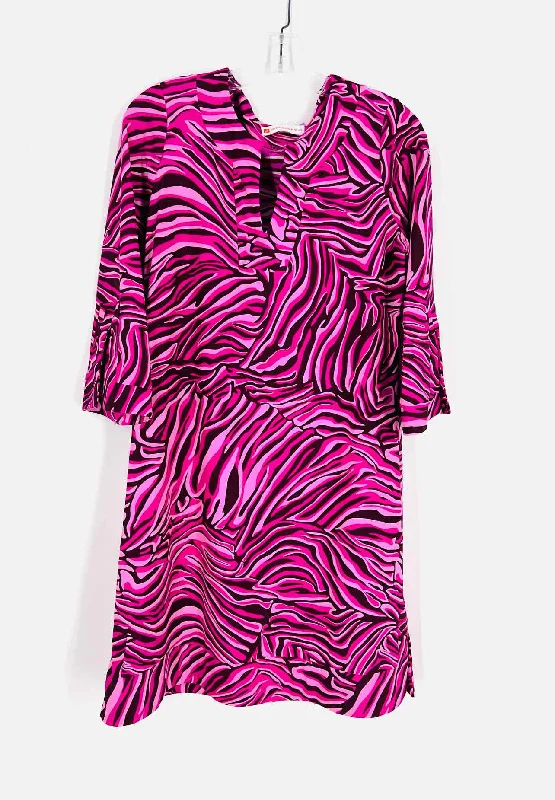 Jude Connally Size M Pink/Maroon Zebra Designer Dress Tunics Exclusive limited
