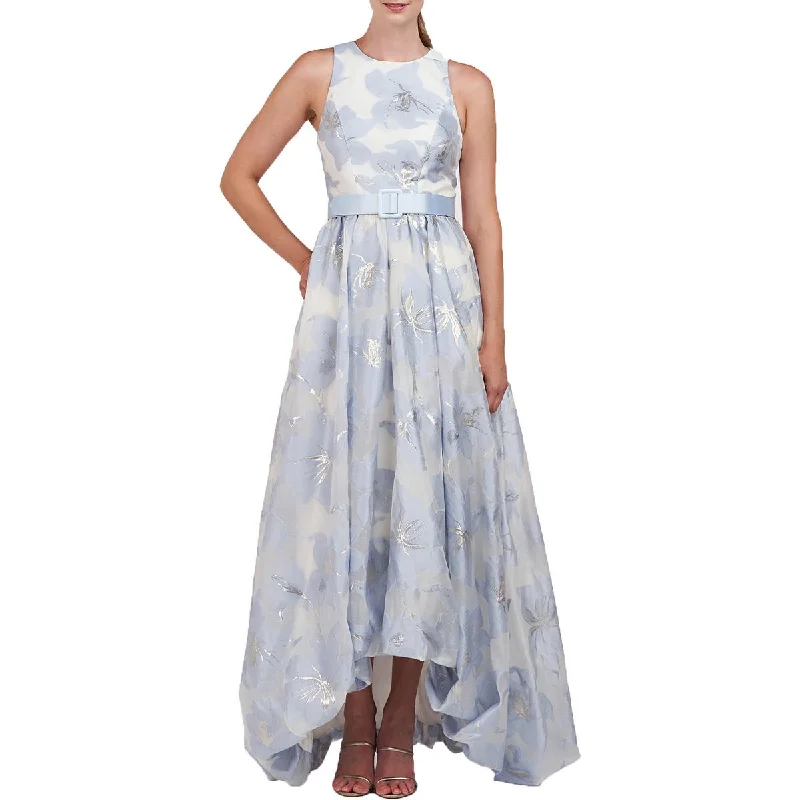 Kay Unger New York Womens Metallic Floral Print Evening Dress Tunics Top rated