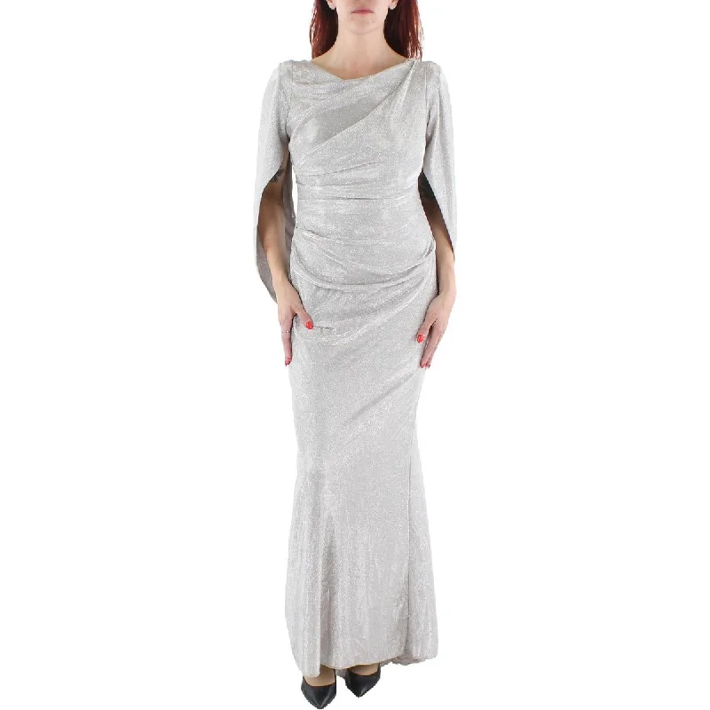 B&A by Betsy and Adam Womens Metallic Cape Sleeve Evening Dress Tunics Occasion special B&A by Betsy and Adam Womens Metallic Cape Sleeve Evening Dress Tunics Occasion special