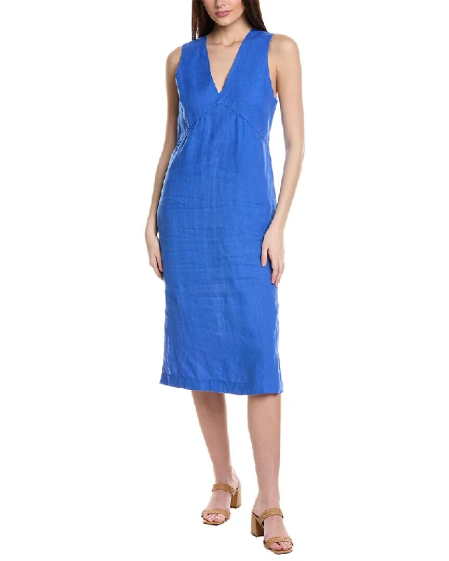 Michael Stars Hilary Sleeveless Linen Shift Dress Halter Neckline Beach