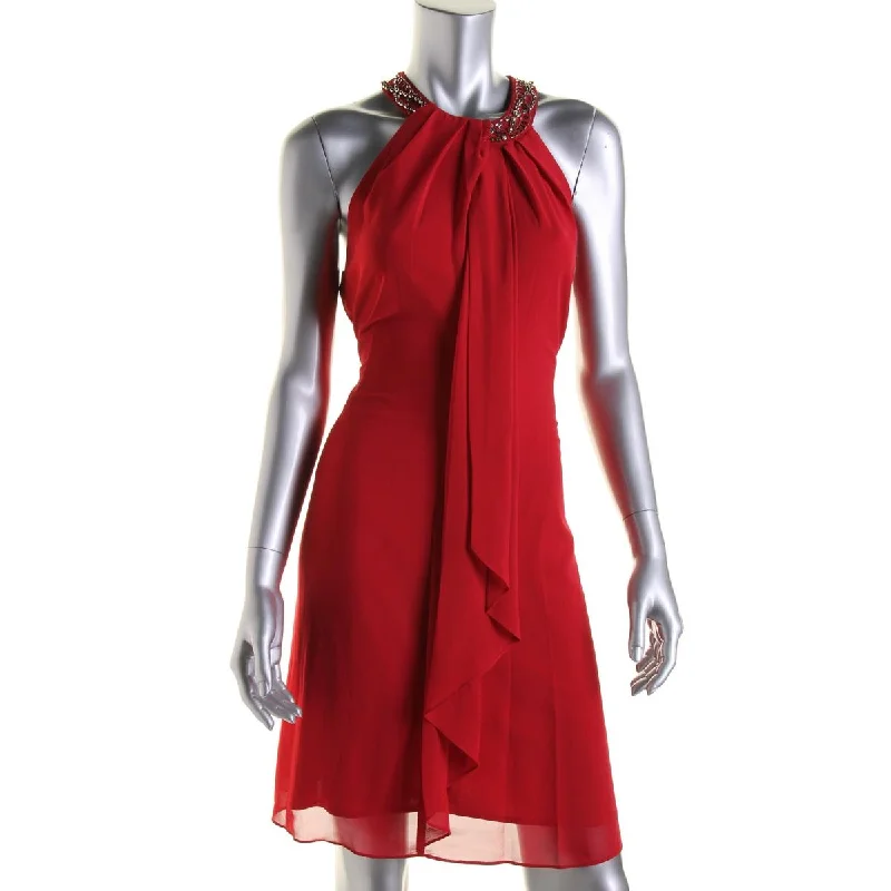Womens Beaded Halter Cocktail Dress Tunics Running lightweight