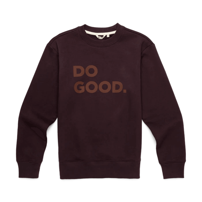 Cotopaxi Women’s Do Good Crew Sweatshirt Coffee Hoodie with Ribbed Cuffs Snug Fit Comfort