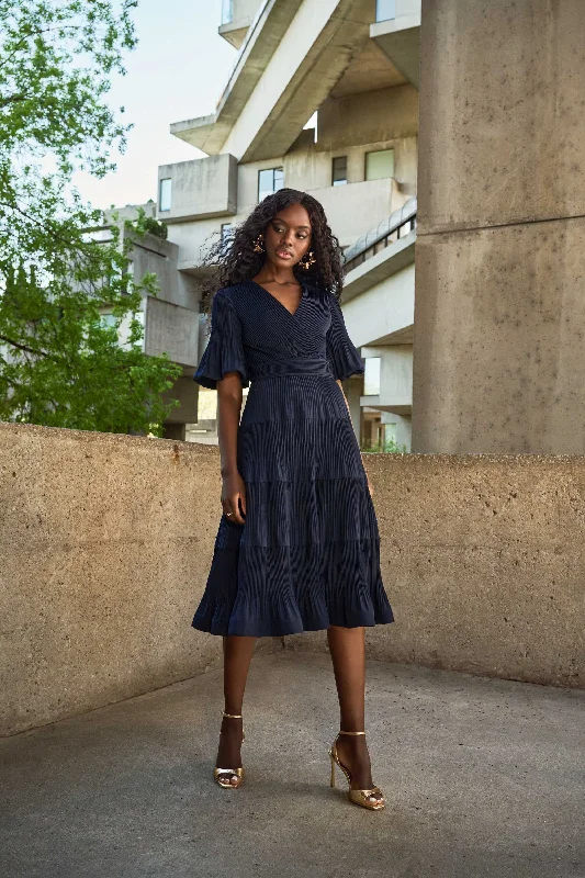 Joseph Ribkoff - 251905 Pleated Puff Sleeve Dress Tunics Summer linen