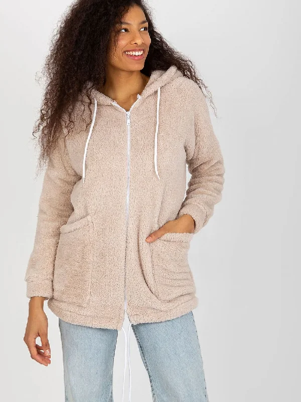 Sweatshirt Rue Paris Hoodie with Elastic Waist Stretchable Comfortable