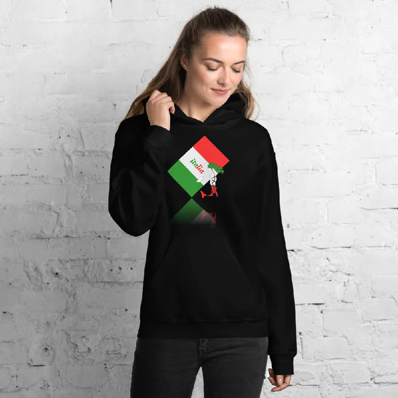 Elegant Italia - Italy Flag And Map Unisex Soft Feel Heavy Blend Hoodie Hoodie with Raglan Sleeves Sporty Comfortable Elegant Italia - Italy Flag And Map Unisex Soft Feel Heavy Blend Hoodie Hoodie with Raglan Sleeves Sporty Comfortable