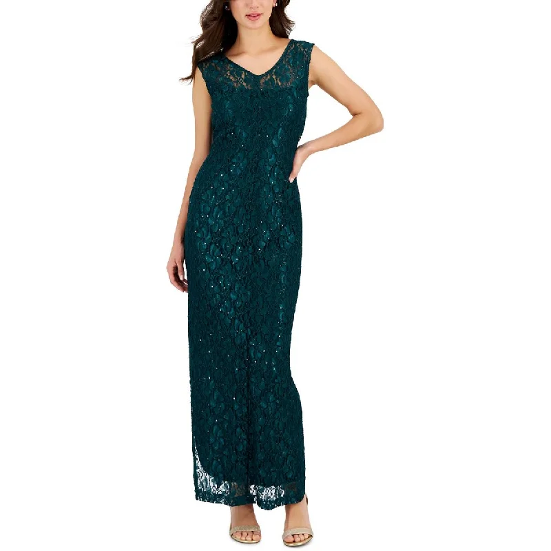 Connected Apparel Womens Lace Cap Sleeves Evening Dress Tunics Short Trendy