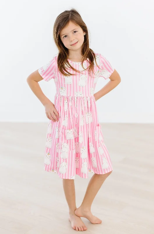SALE Kittycorn S/S Pocket Twirl Dress Tunics Plaid country