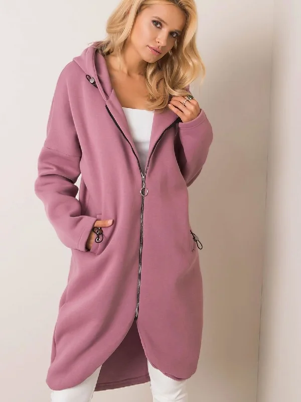 Sweatshirt Rue Paris Hoodie with Hem Contrast Bold Stylish