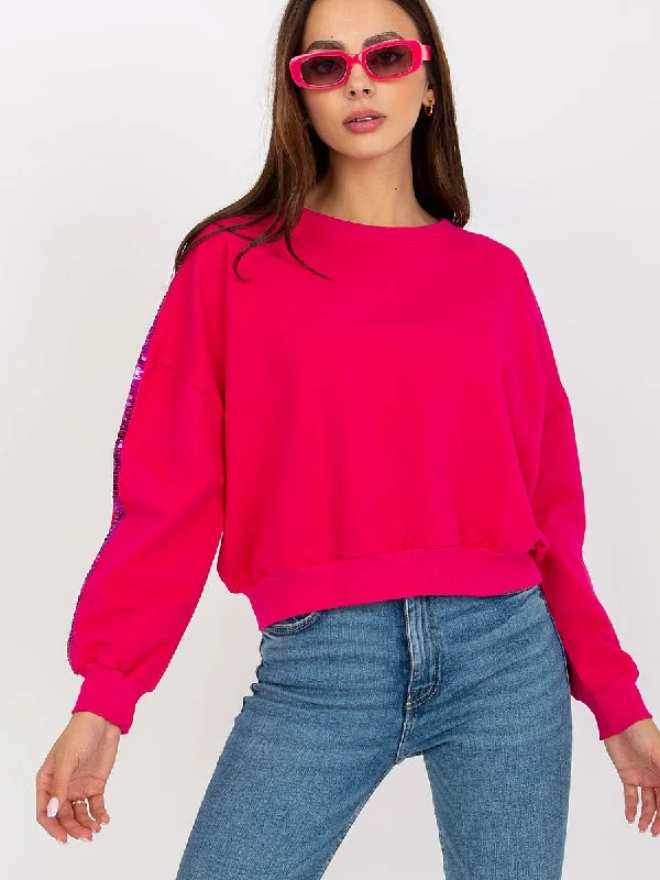 Sweatshirt Rue Paris Hoodie with Belted Waist Structured Tailored
