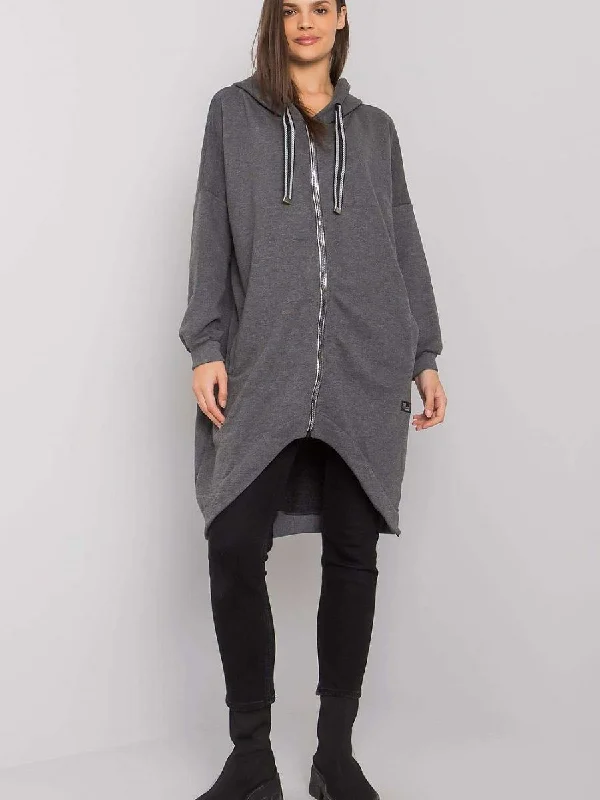 Sweatshirt Relevance Hoodie Dress Longline Feminine