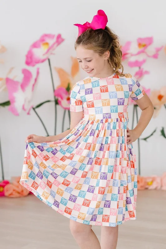 Rainbow Ribbons S/S Pocket Twirl Dress Tunics Review highly