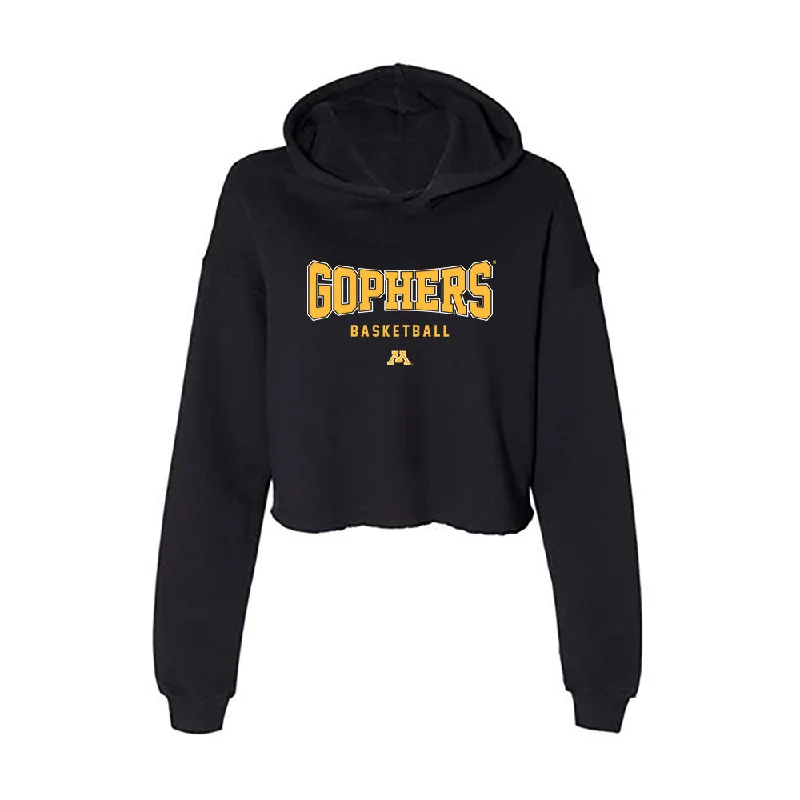 Minnesota - NCAA Women's Basketball : McKenna Johnson - Women's Crop Fleece Hoodie Hoodie Sweatshirt Pullover